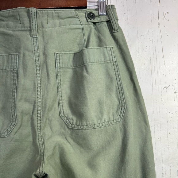Madewell Womens Olive Green Utility Pants Patch Pockets Casual Straight Leg - Picture 9 of 15